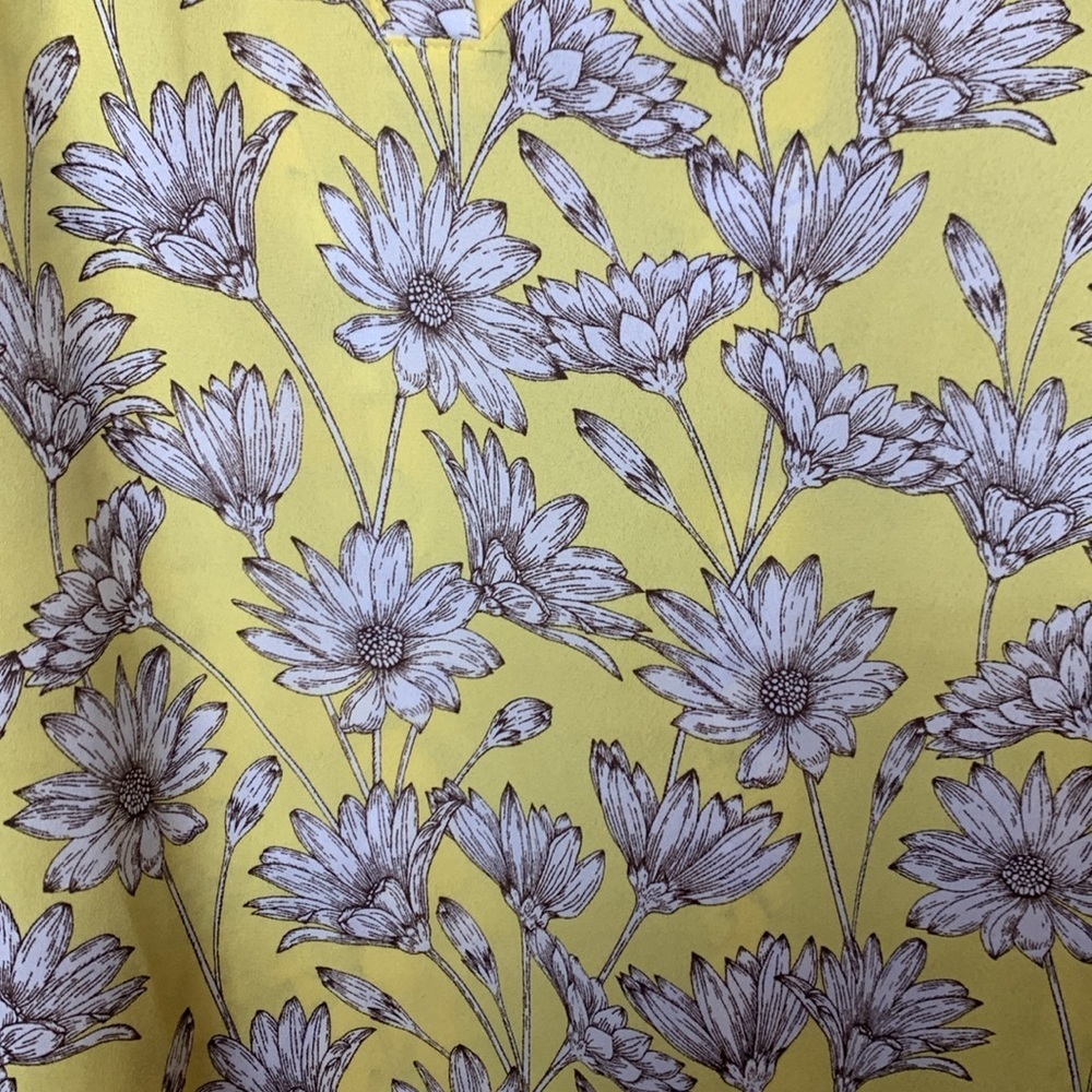 Cato Yellow Floral Blouse Plus 26/28W - Picture 4 of 7